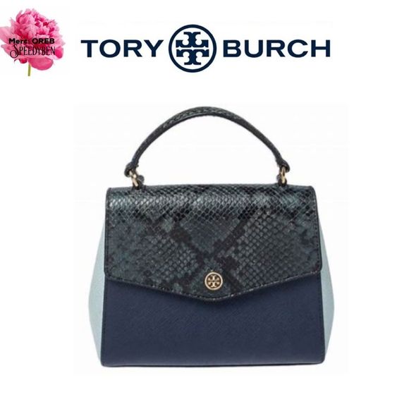 Tory Burch Robinson Mixed Media Crossbody Bag - Picture 1 of 13